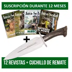 Suscripción 12 meses Jara y Sedal + cuchillo de remate
