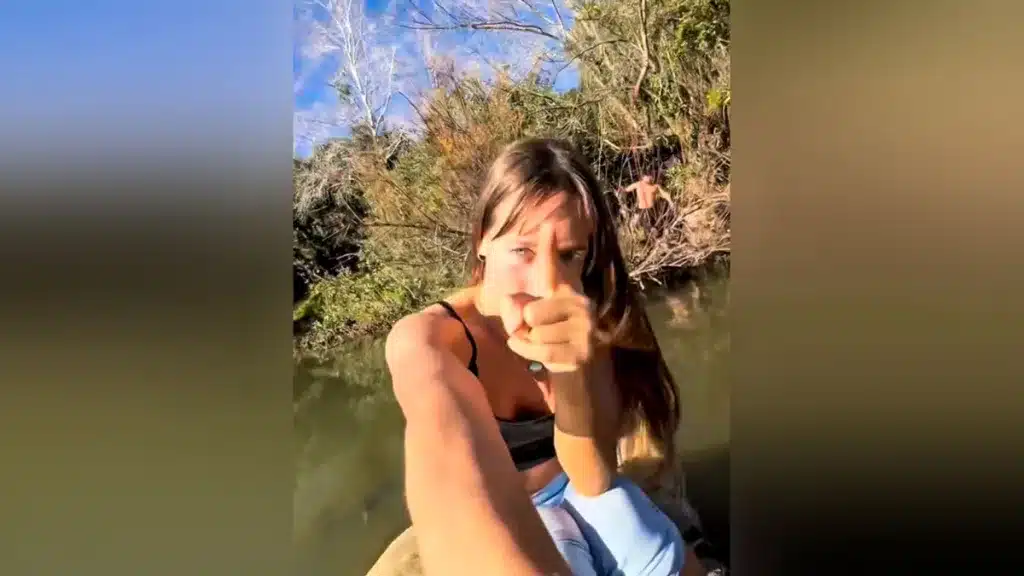 La influencer, durante el vídeo.