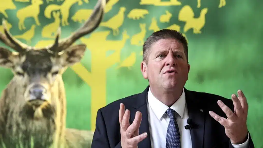 Willy Schraen, presidente de la Federación Nacional de Cazadores.